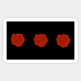 3 red roses Sticker